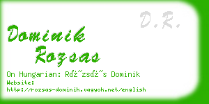 dominik rozsas business card